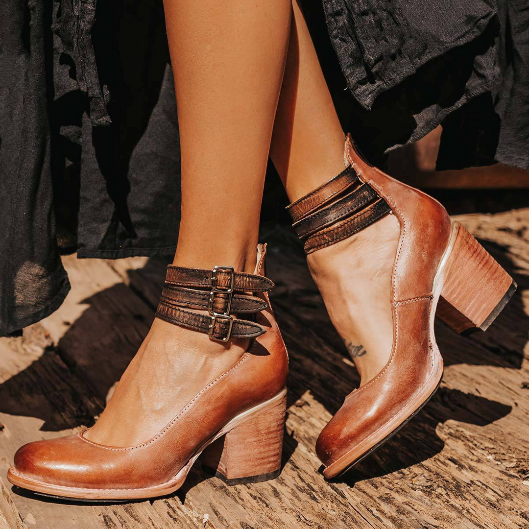 Ginevra™ | Buty na obcasie z paskami i grubym obcasem