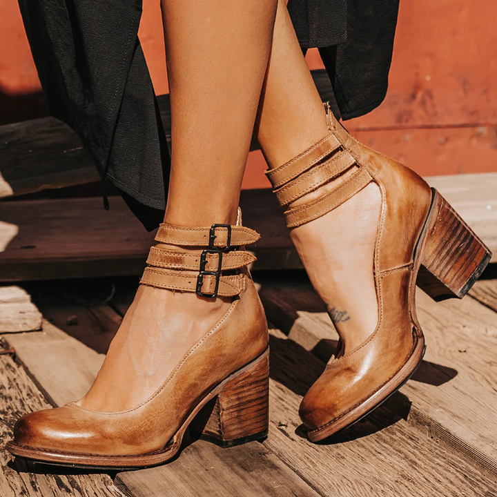 Ginevra™ | Buty na obcasie z paskami i grubym obcasem