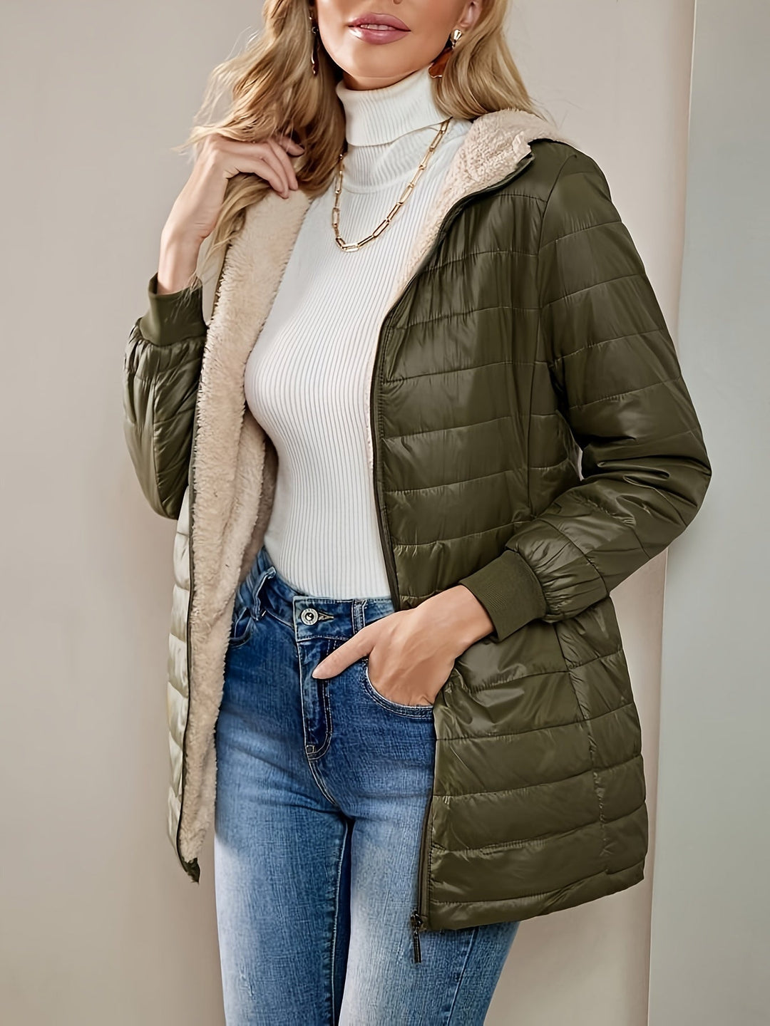 Enrica | Długi płaszcz casualowy