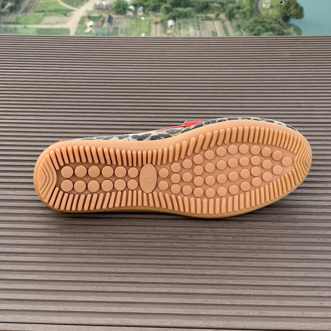 Aimee™ | Mokasyny Leopard Czerwony