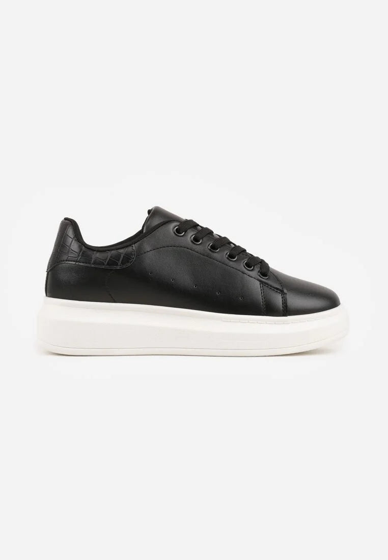 Biało-Srebrne Sneakersy na Grubej Podeszwie Hypnotic