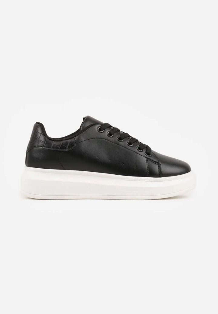 Biało-Srebrne Sneakersy na Grubej Podeszwie Hypnotic