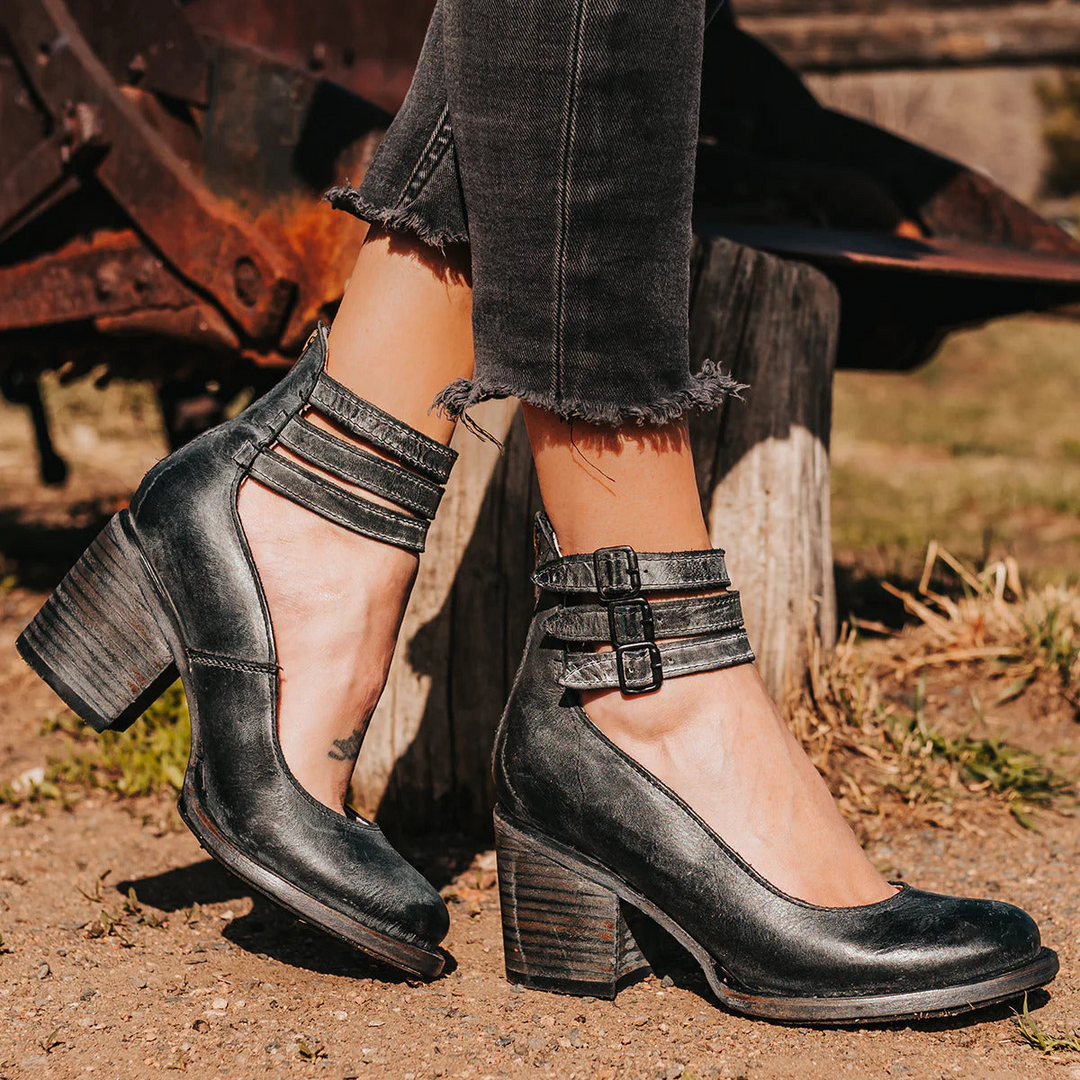 Ginevra™ | Buty na obcasie z paskami i grubym obcasem