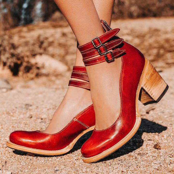 Ginevra™ | Buty na obcasie z paskami i grubym obcasem