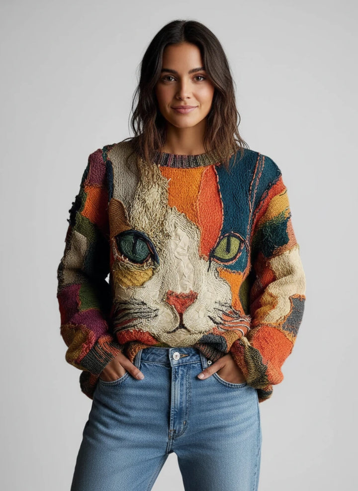 Zaira™ | Artystyczny top z kotem