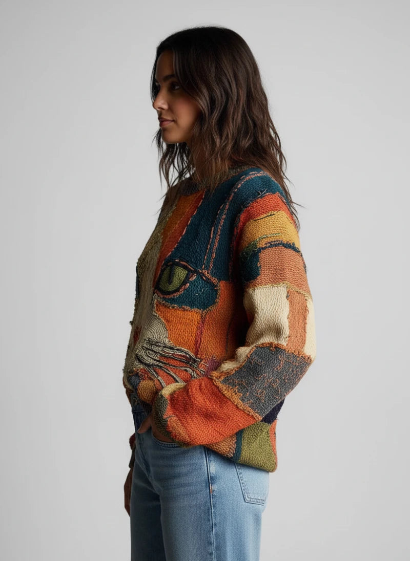 Zaira™ | Artystyczny top z kotem