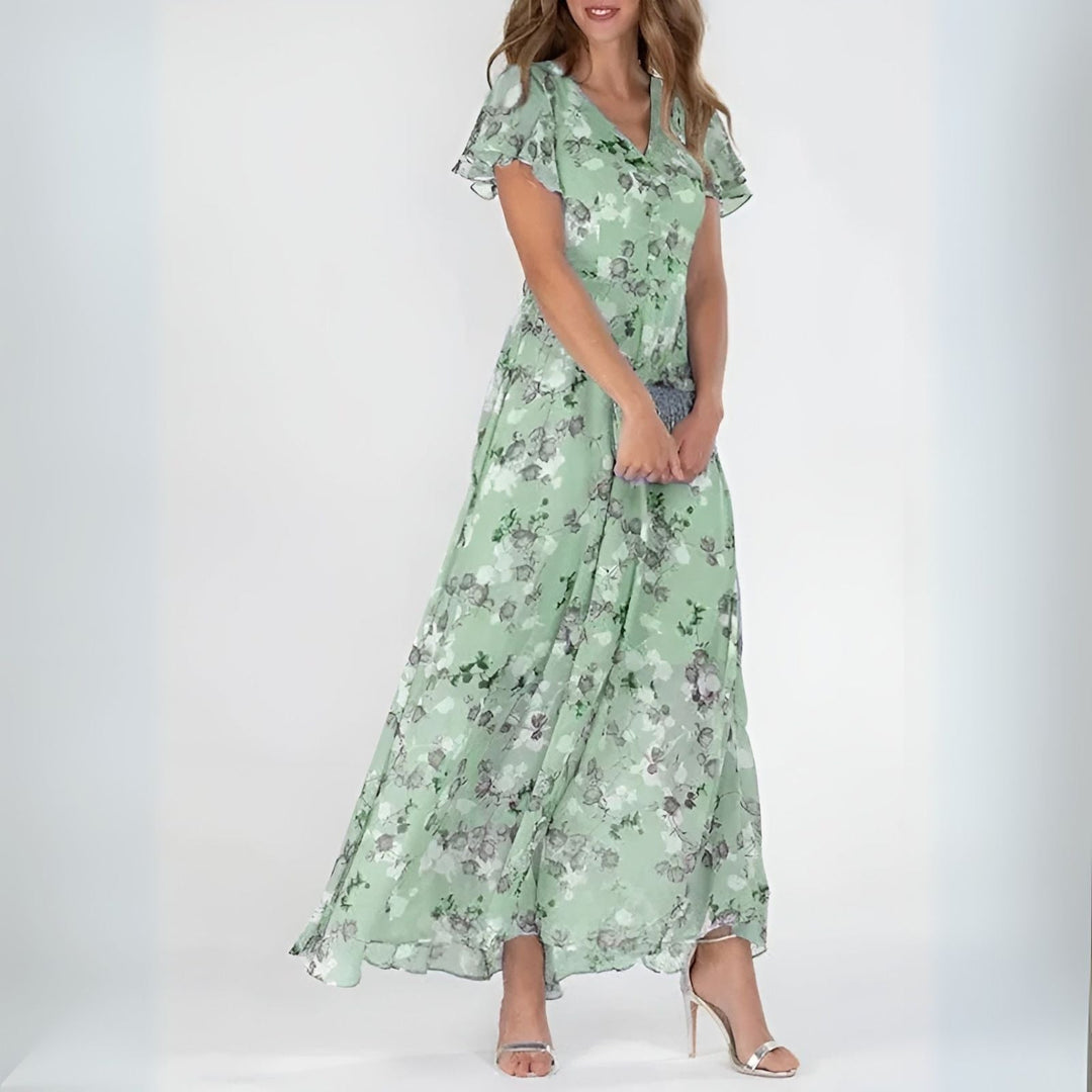 ALESSIA | DŁUGA, KWIECISTA I ELEGANCKA SUKIENKA