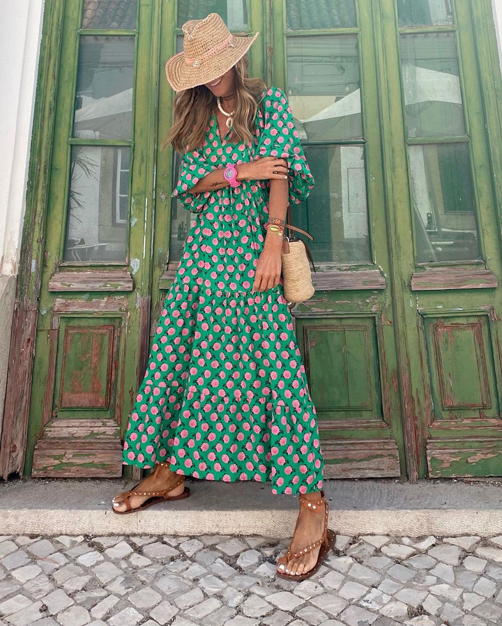 Kwiaty | Sukienka Maxi w Stylu Boho