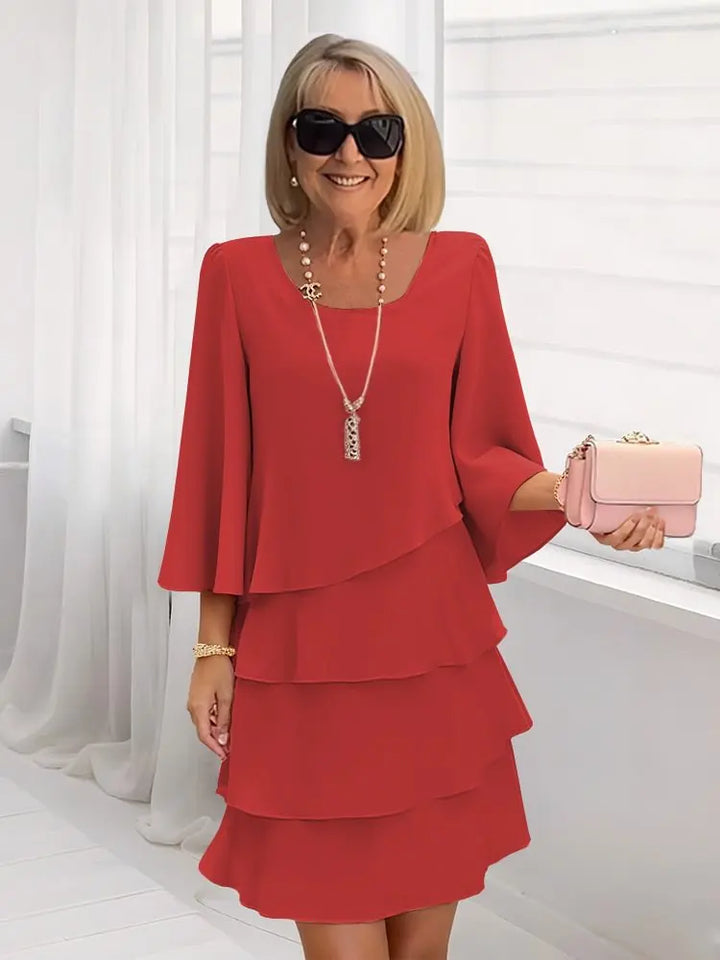 Élise – Elegancka, zwiewna sukienka z falbanami