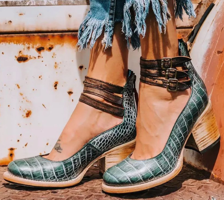 Ginevra™ | Buty na obcasie z paskami i grubym obcasem