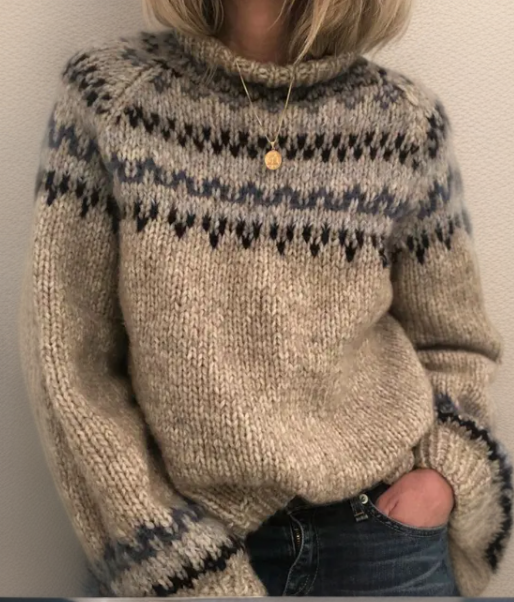 Ashley™ | Ponadczasowy islandzki sweter
