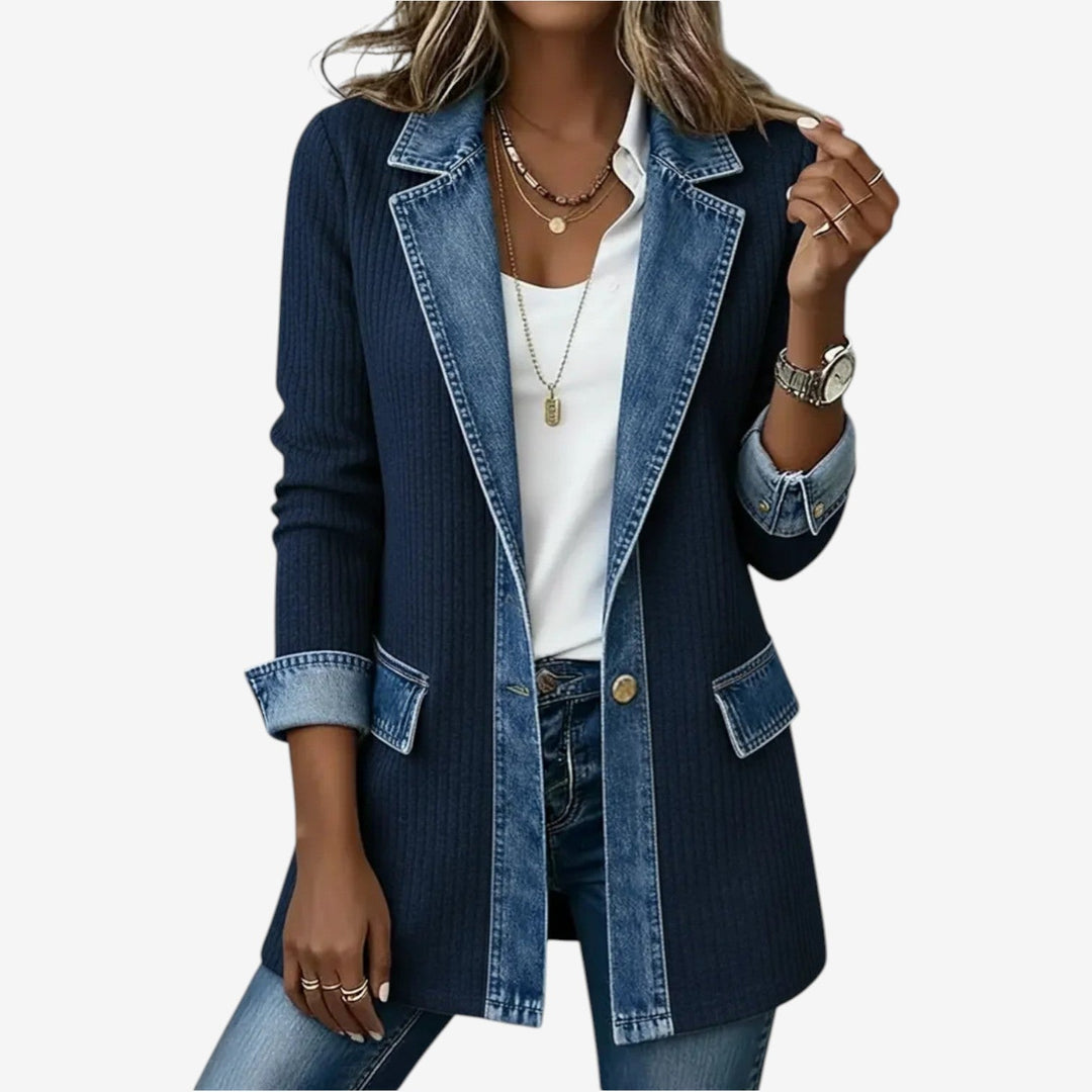 Emilia™ Narzutka z dzianiny i denimu